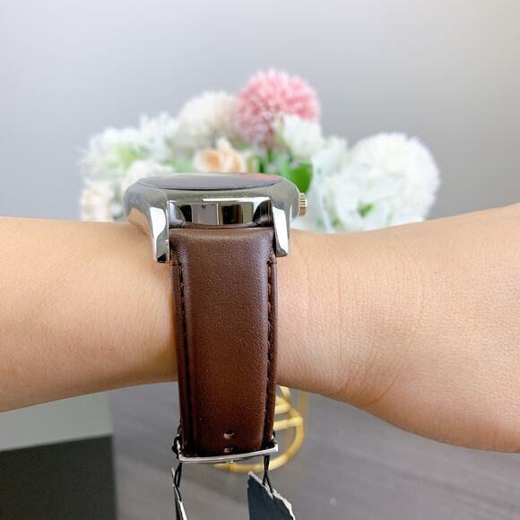 Emporio Armani AR60017 Automatic Brown Leather Watch - Picture 2 of 7